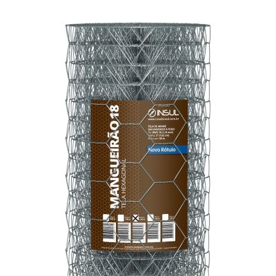 Tela Mangueirão Leve fio 18 (1,24mm) malha (7,6cm) - Rolo 50m