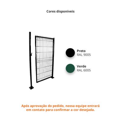 Portão de abrir Gradil STANDARD Insul Pintado - C/ 2 postes