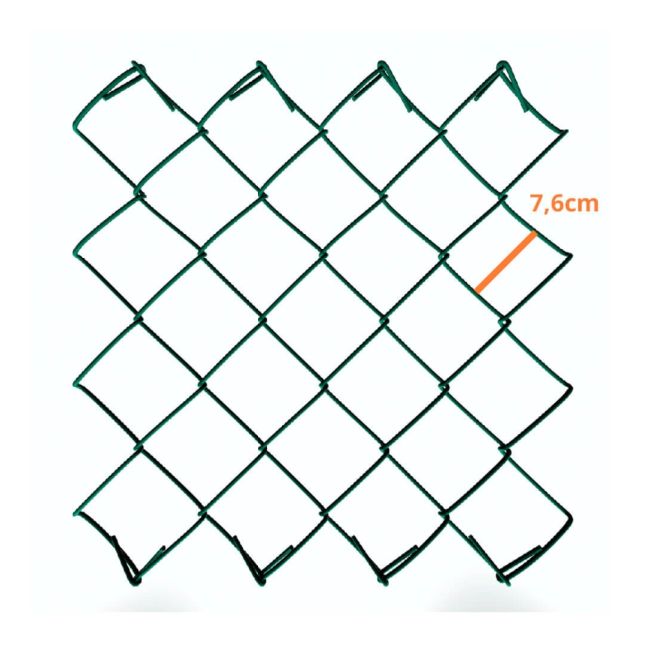Tela Revestida em PVC VERDE Fio 12 (3,80mm) malha 3