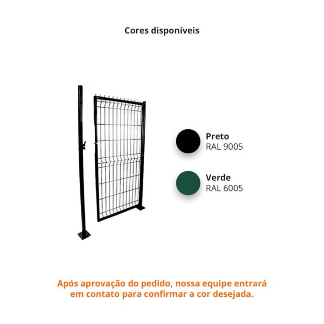 Portão de abrir Gradil STANDARD Insul Pintado - C/ 2 postes
