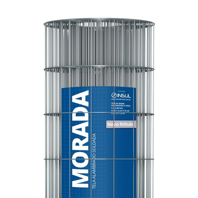 Tela Alambrado Soldada Morada (Fio 2,30mm / Malha 5x15cm) - Rolo 25m