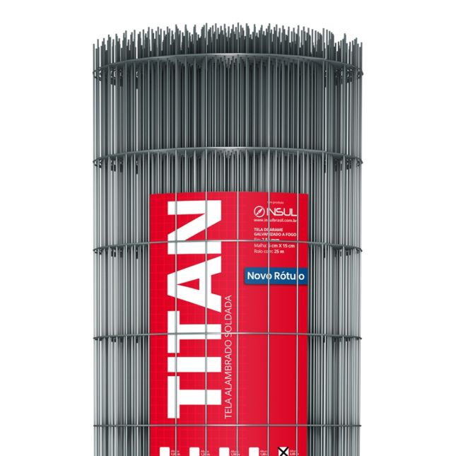 Tela de proteção residencial Titan (Fio 2,50mm / Malha 5x15cm) - Rolo 25m
